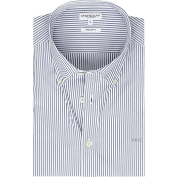 Mcgregor Overhemd Lange Mouw  Overhemd Poplin Streep Blauw