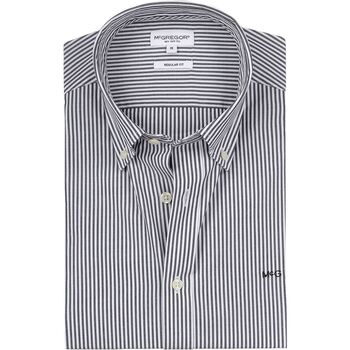 Mcgregor Overhemd Lange Mouw  Overhemd Poplin Streep Navy