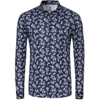 Desoto Overhemd Lange Mouw  Overhemd Print Denim Blooming Navy