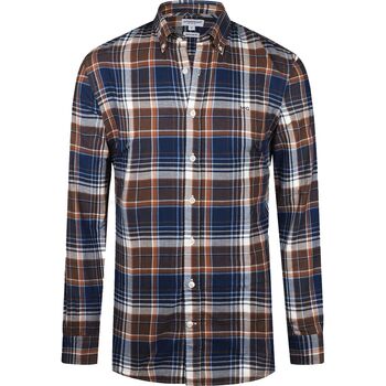 Mcgregor Overhemd Lange Mouw  Overhemd Ruit Beige Blauw
