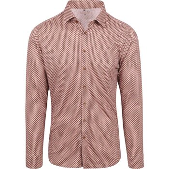 Desoto Overhemd Lange Mouw  Overhemd Fundamental Vibes Print Beige