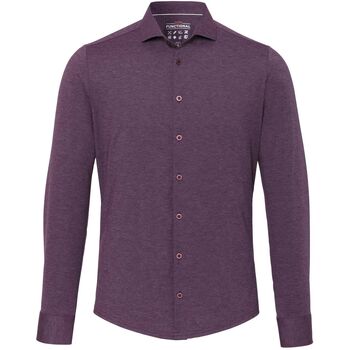 Pure Overhemd Lange Mouw  The Functional Shirt Aubergine