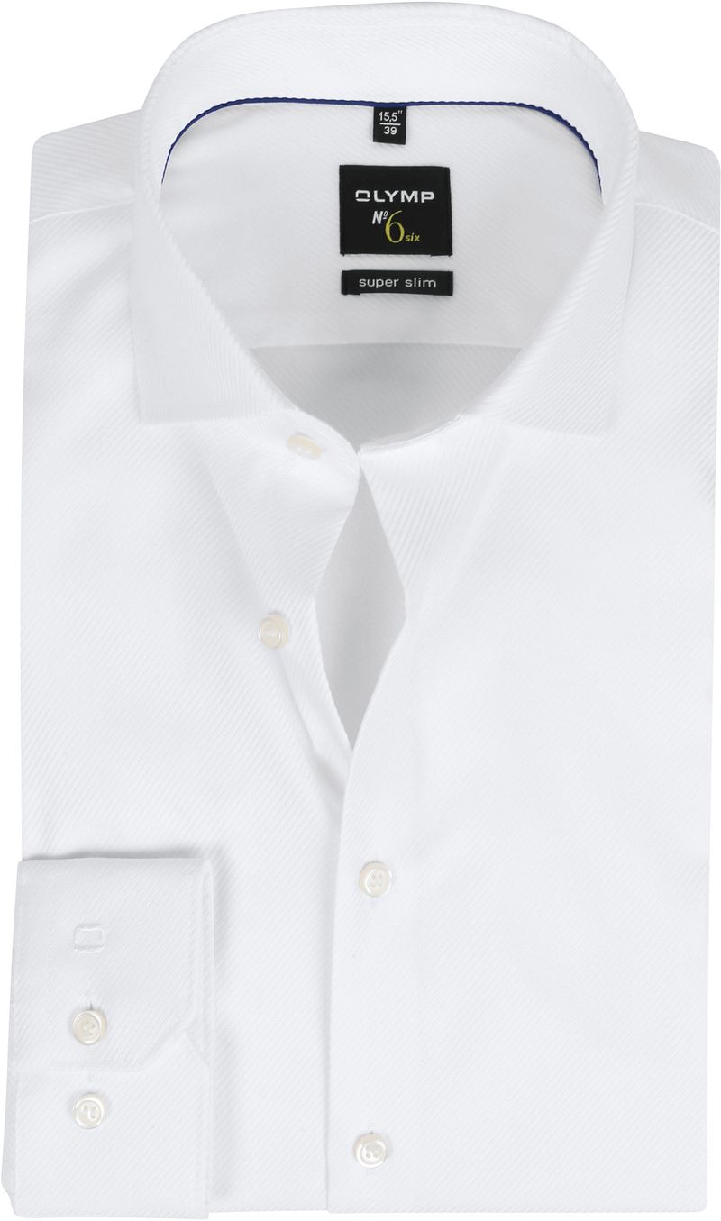 Olymp No'6 six Overhemd Skinny Fit Wit