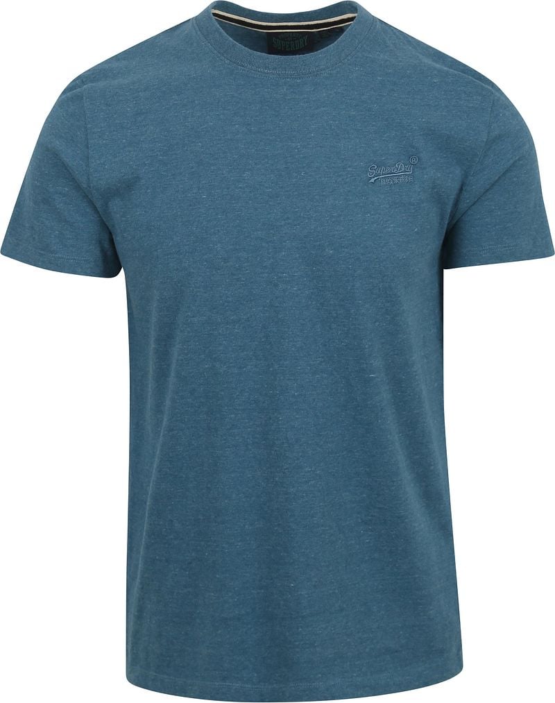 Superdry Classic T-Shirt Melange Blauw