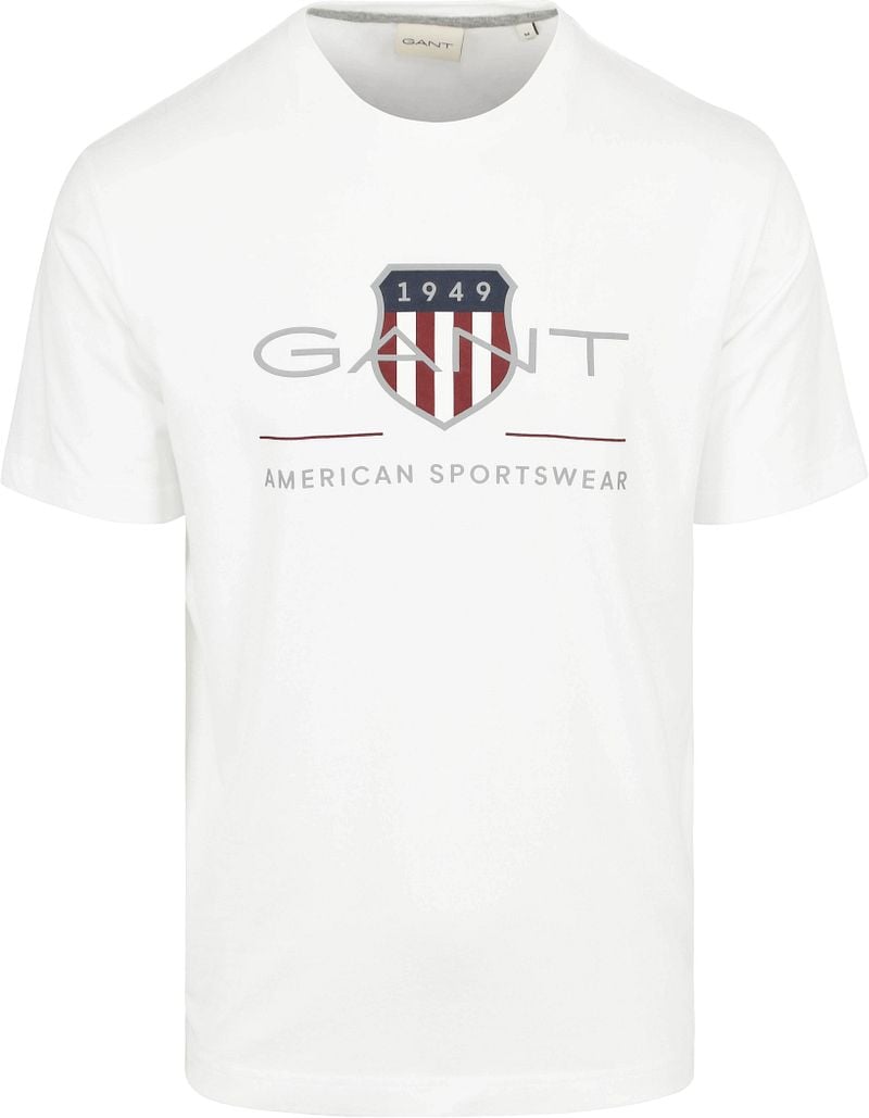 Gant T-shirt Logo Wit