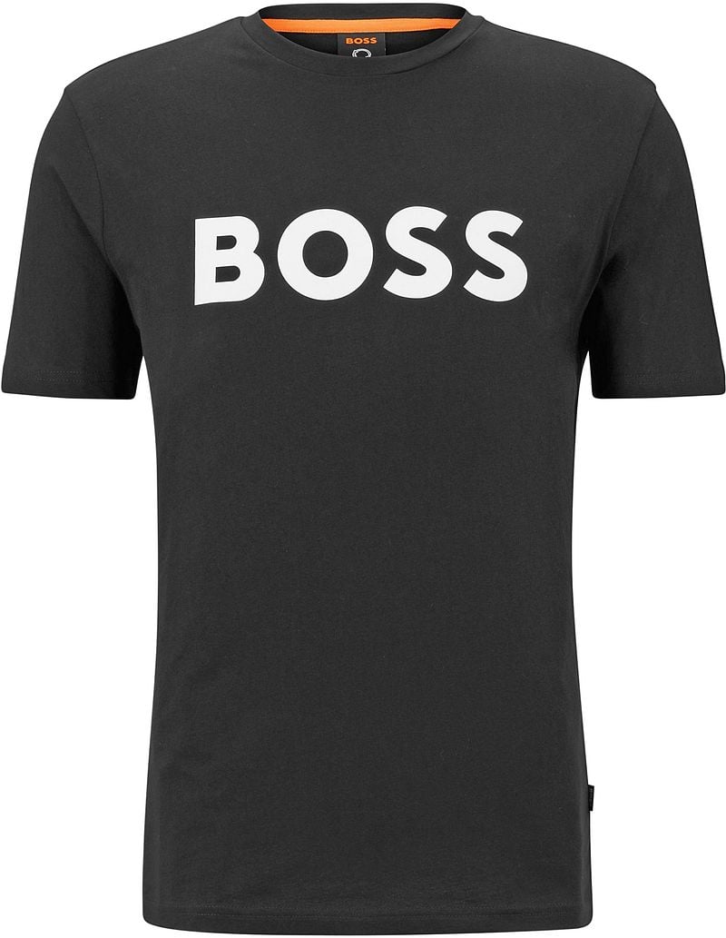 Boss T-shirt Thinking Zwart