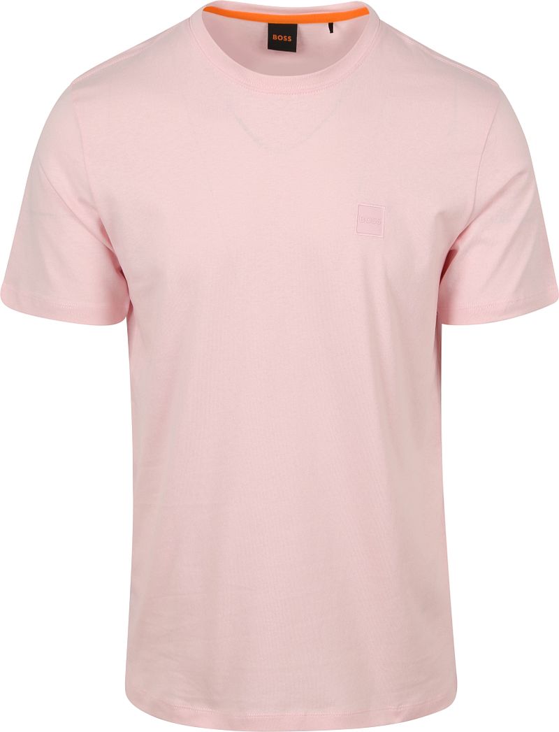 Boss T-shirt Tales Lichtroze