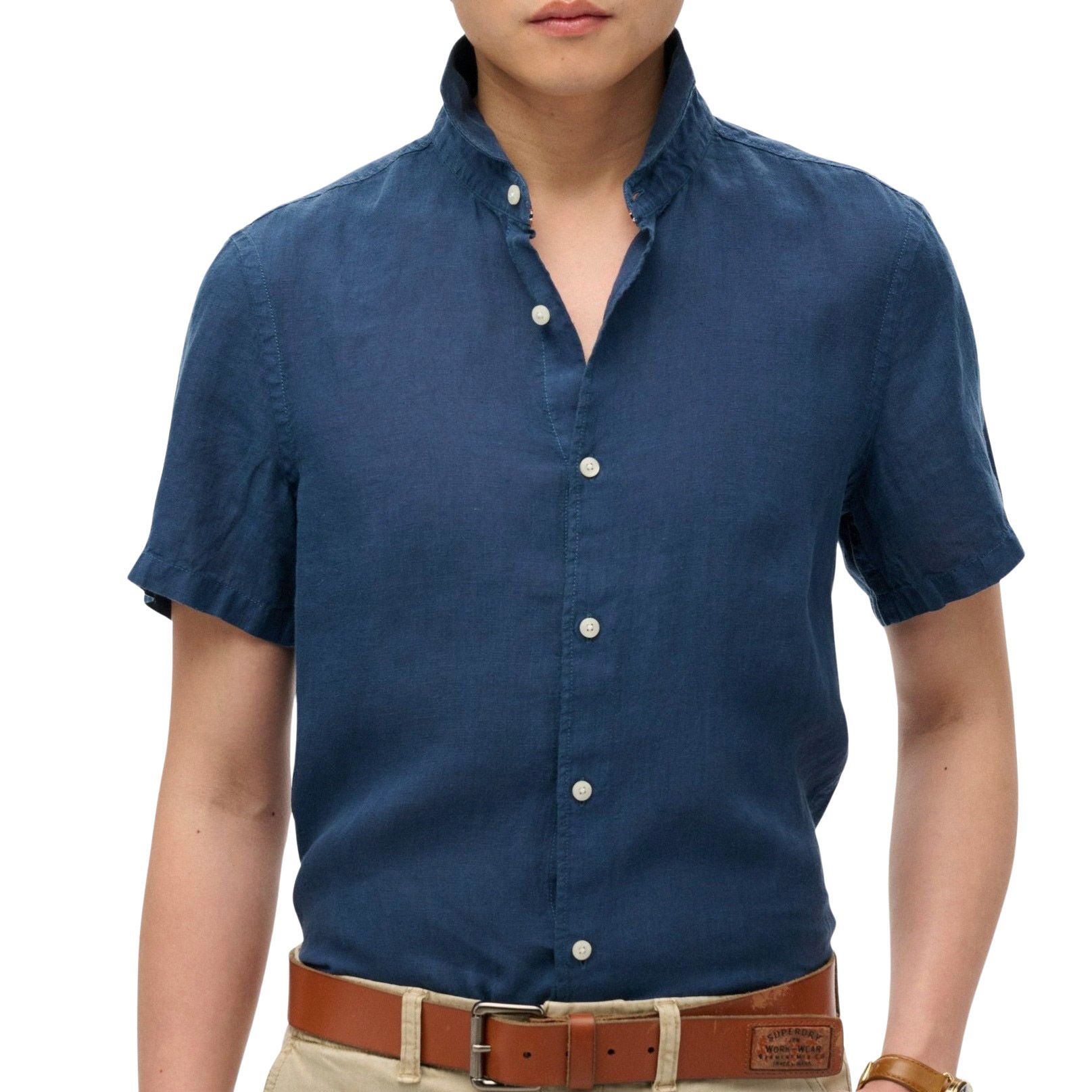 Superdry Overhemd met korte mouwen VACATION LINEN S/S SHIRT