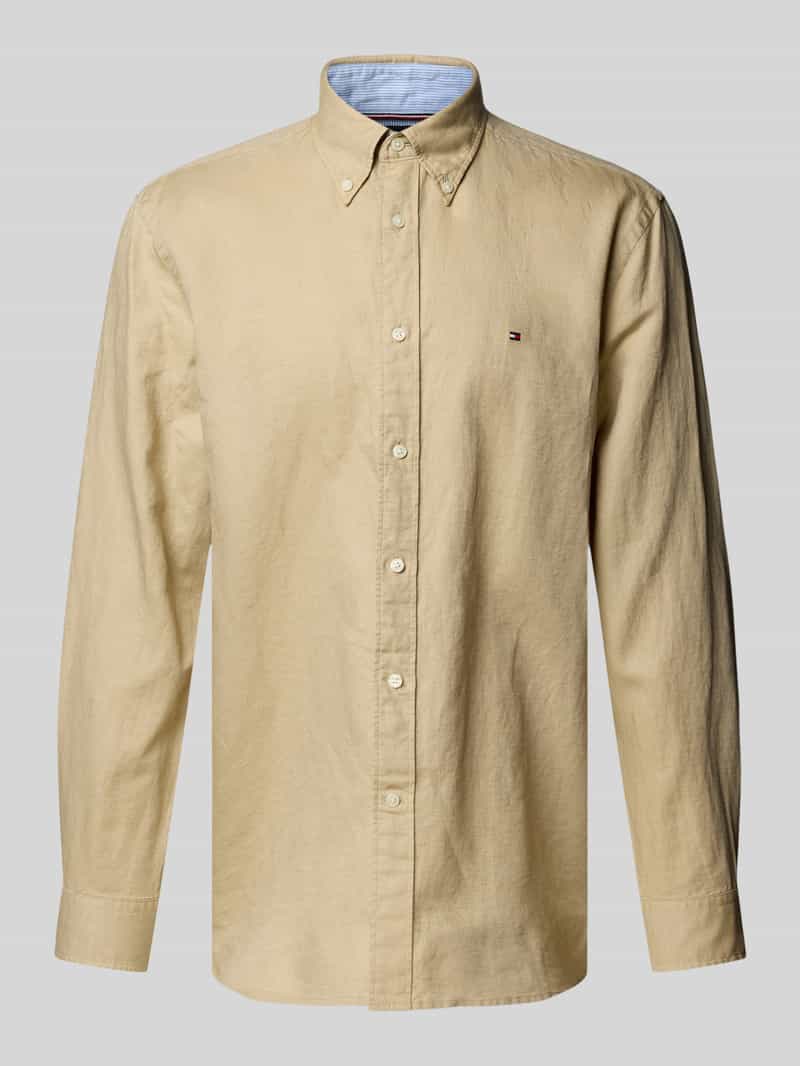 Tommy Hilfiger Overhemd met lange mouwen LINEN BLEND SOLID RF SHIRT