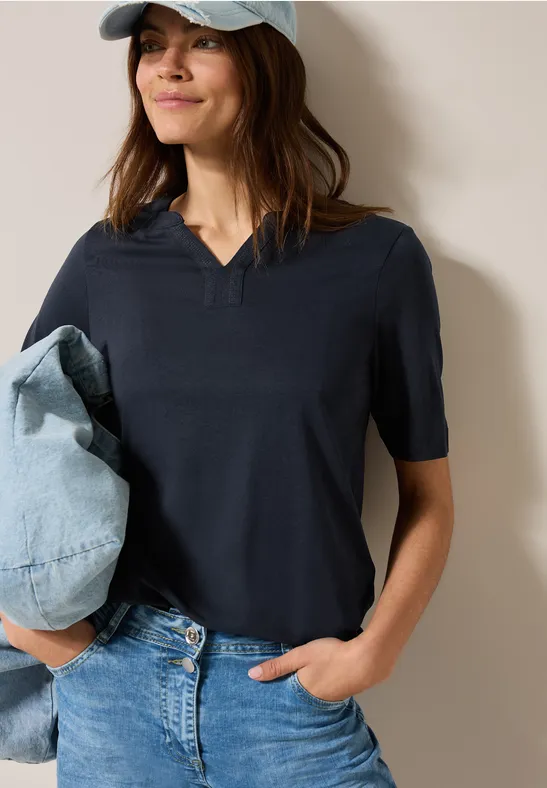 Cecil T-shirt in tuniek-look