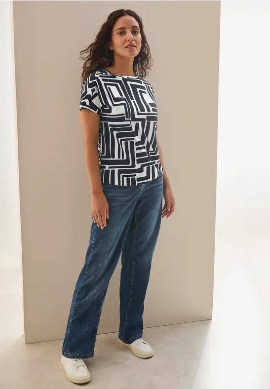 Cecil T-shirt met print all-over
