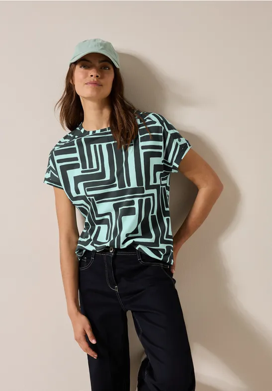 Cecil T-shirt met print all-over