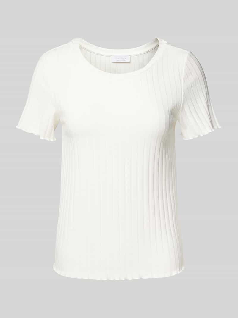 Rich & Royal Shirt met korte mouwen Met golvende zoom aan romp en mouwen