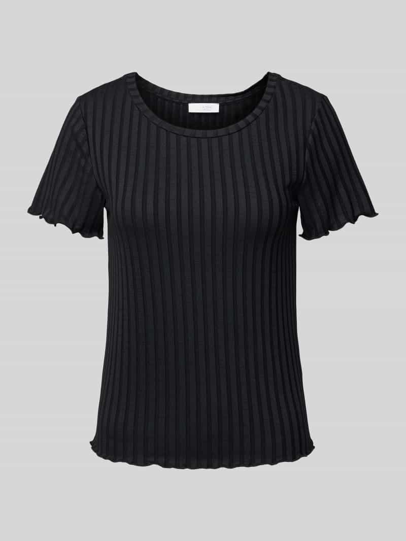 Rich & Royal Shirt met korte mouwen Met golvende zoom aan romp en mouwen