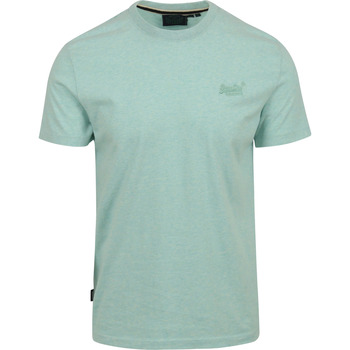 Superdry T-shirt  Classic T-Shirt Melange Lichtgroen