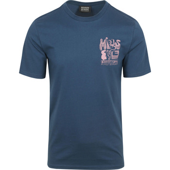 Scotch & Soda T-shirt Scotch & Soda Scotch Soda T-Shirt Artwork Blauw