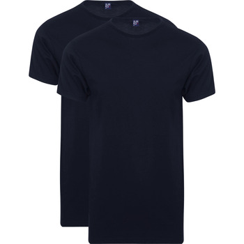 Alan Red T-shirt  Derby Extra Lang T-Shirt Navy (2-Pack)