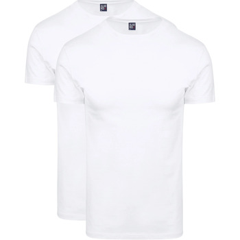 Alan Red T-shirt  Oakville T-shirt Wit (2Pack)