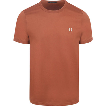 Fred Perry T-shirt  Ringer T-Shirt Bruin S54