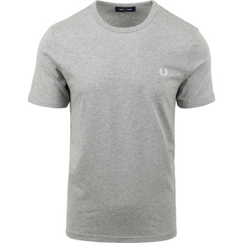 Fred Perry T-shirt  T-Shirt Ringer M3519 Lichtgrijs