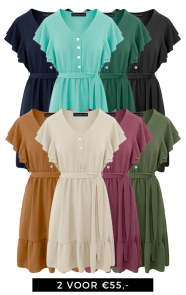 Jurkjes Deal Ruffle Jurken V-Hals Vivy