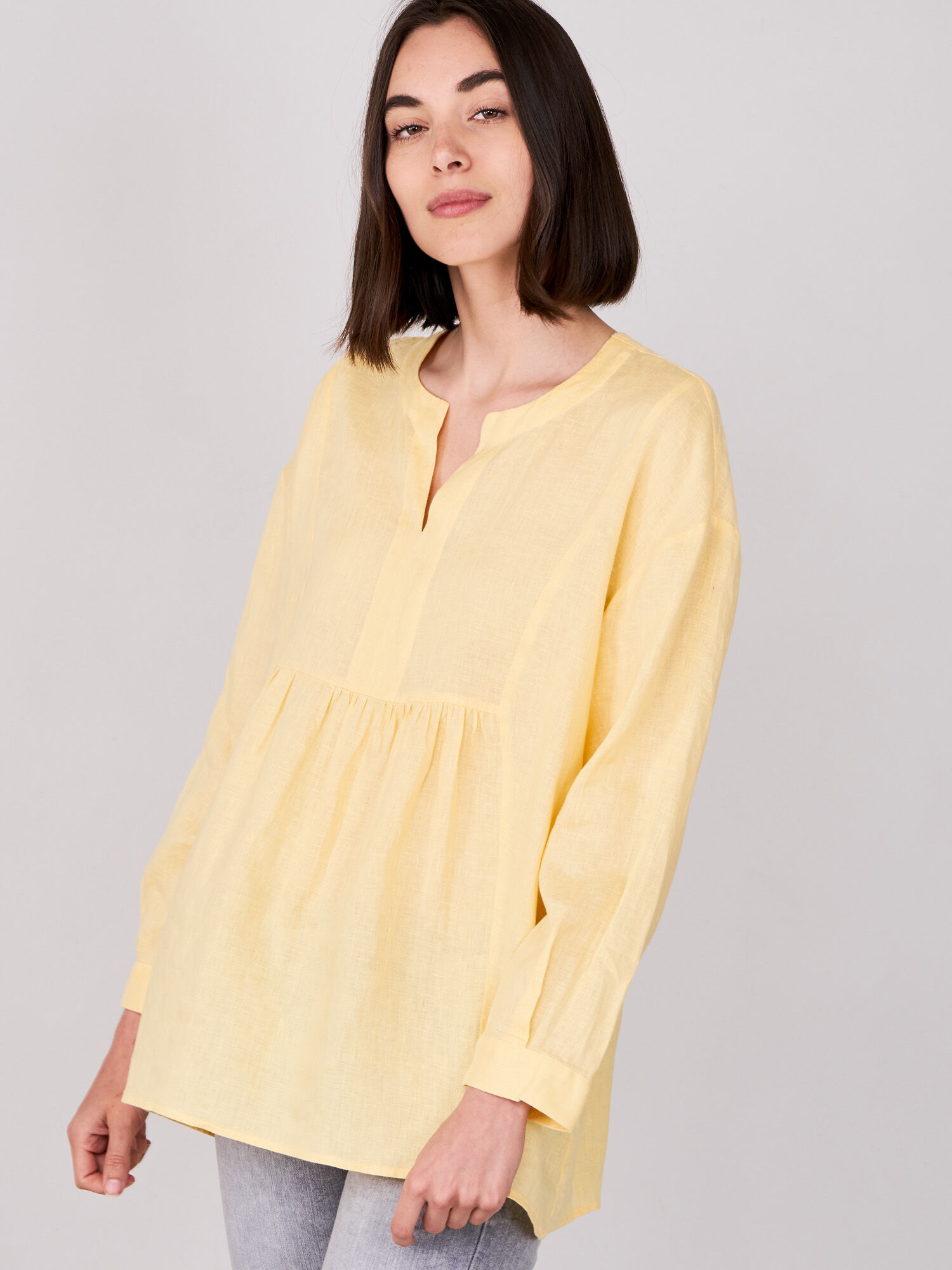 REPEAT cashmere Blouse van zuiver linnen