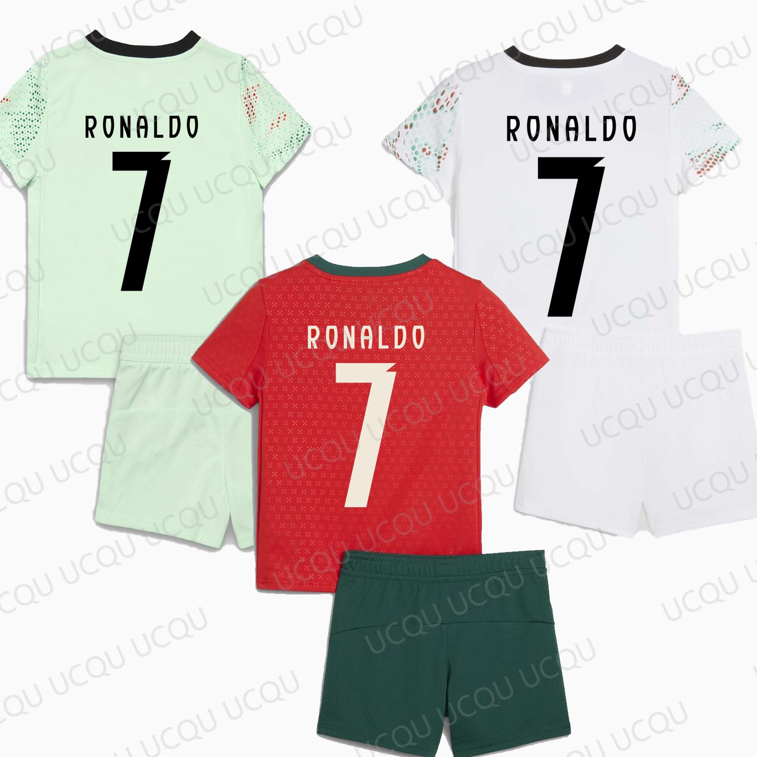 ETST25 2025 Ronaldo 7 New Arraivl Summer Oversized Short sleeve Football Jersey Kit 3D Prinetd T-shirt For Adult/Kids Top Suit 100 cm