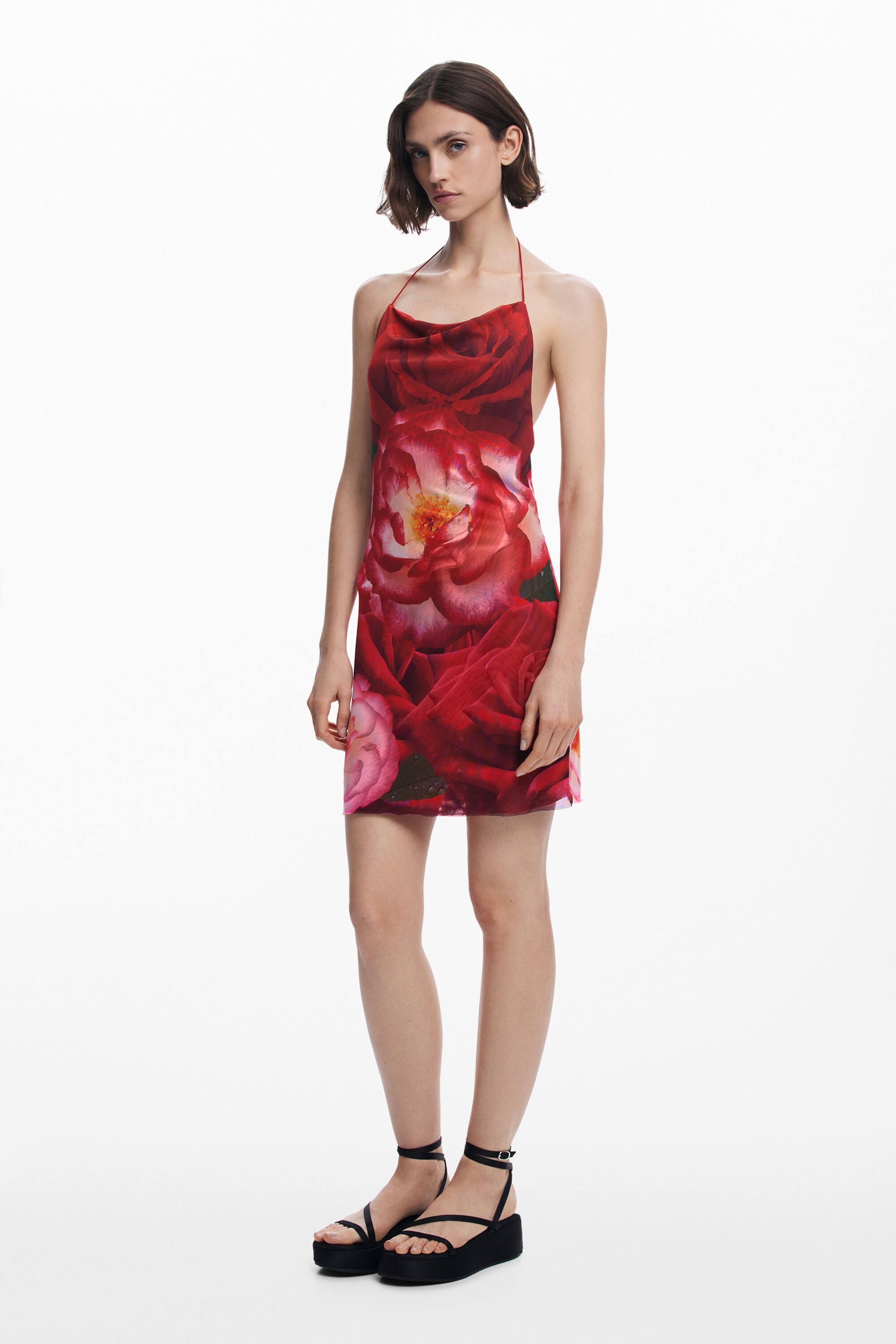 Desigual Mini bloemenjurk Tyler McGillivary - RED