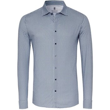 Desoto Overhemd Lange Mouw  Overhemd Print New Moon Blauw