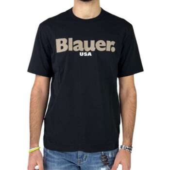 Blauer T-shirt Korte Mouw  -