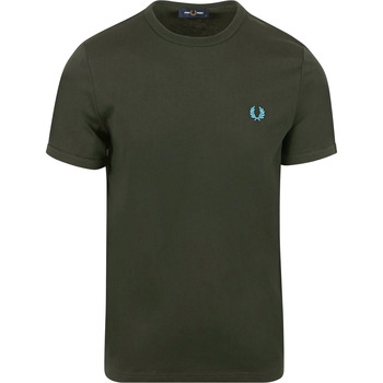 Fred Perry T-shirt  Ringer T-Shirt Groen T61