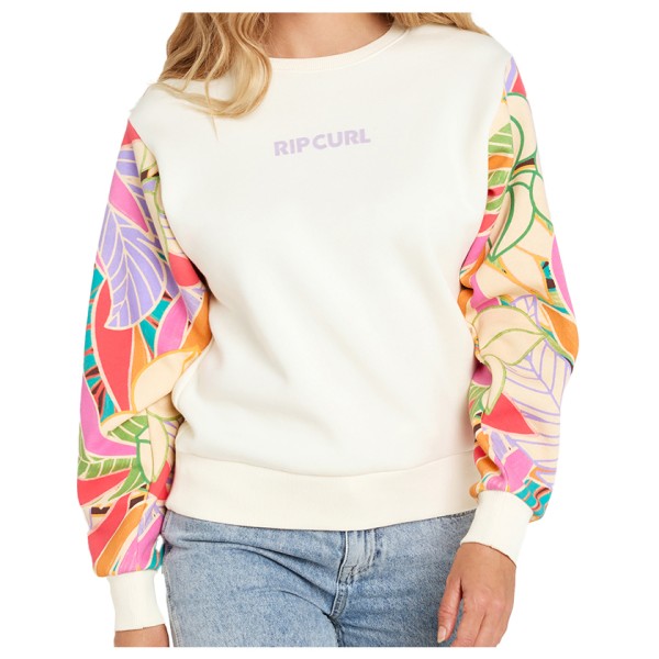 Rip Curl  Women's Crew Wavy Print Sleeves - Trui, wit