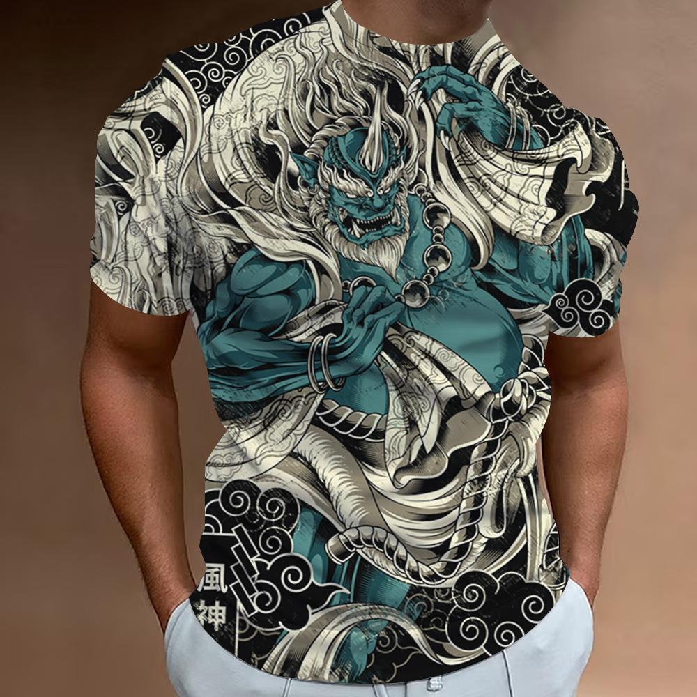Transmission of love Mannen T-shirt Vintage Schedel Gedrukt Zomer Casual Blouses Mode Y2k Korte Mouwen Tee O Hals Tops Sweatshirt Oversized Kleding XS