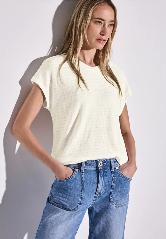 STREET ONE T-shirt met streepstructuur