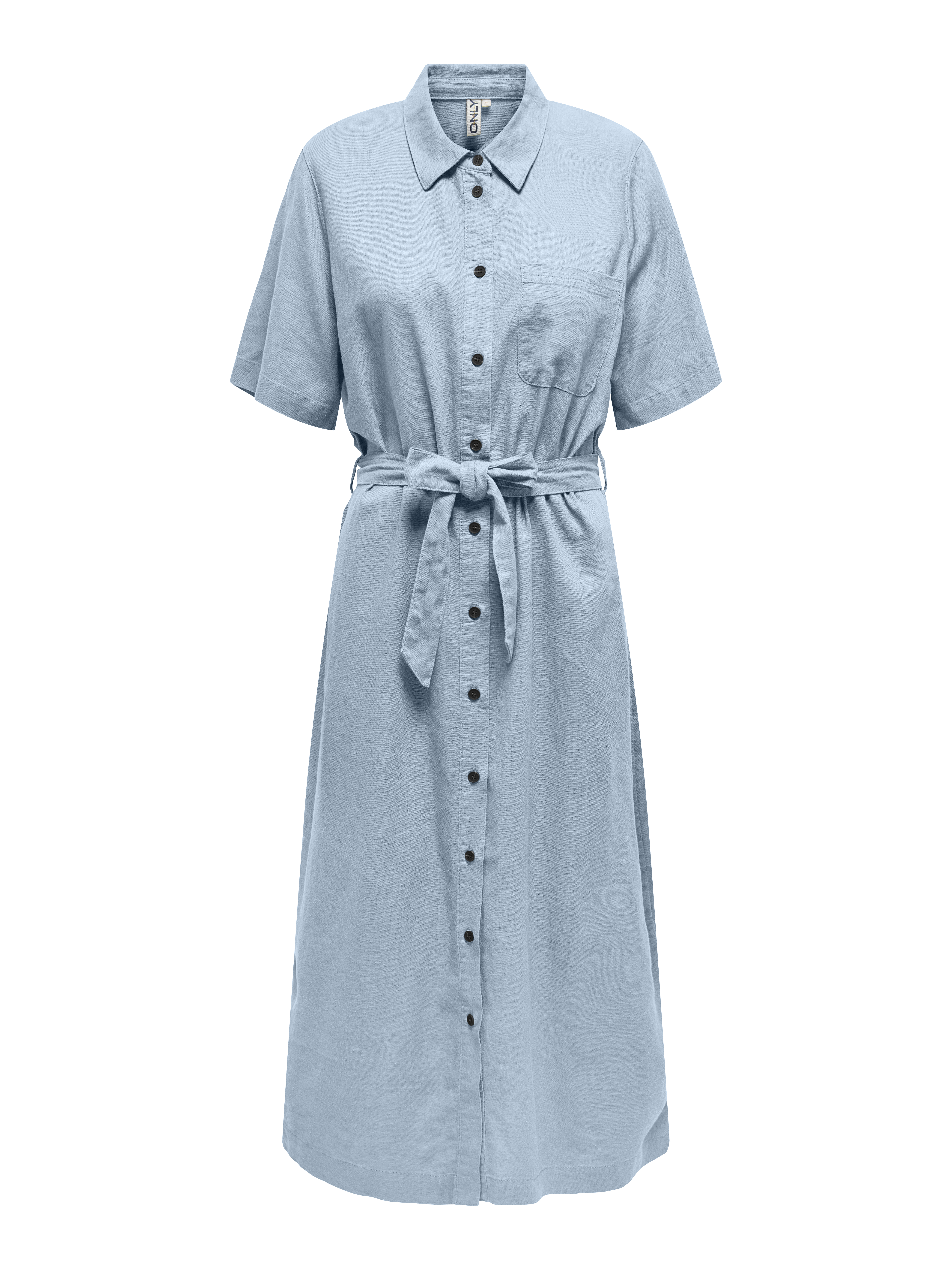 Only Onlcaro s/s linen bl belt dress cc