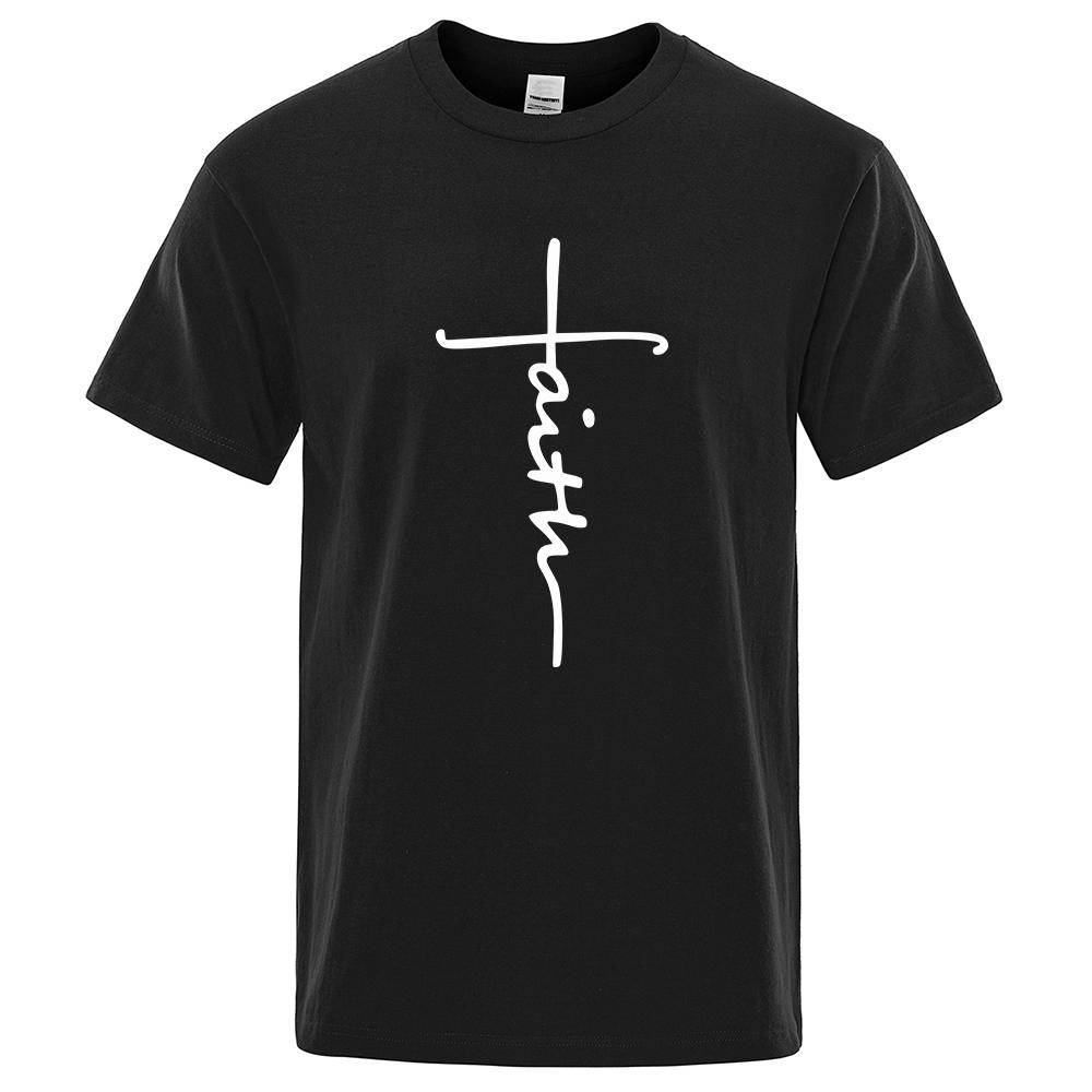 Enter Boutique Sports Clothing Collection Katoenen Retro Faith Print Zomer T-shirt Voor Mannen Vrouwen Mode Hoge Kwaliteit Korte Mouw Losse Sport T-shirt Ademend Topje XS