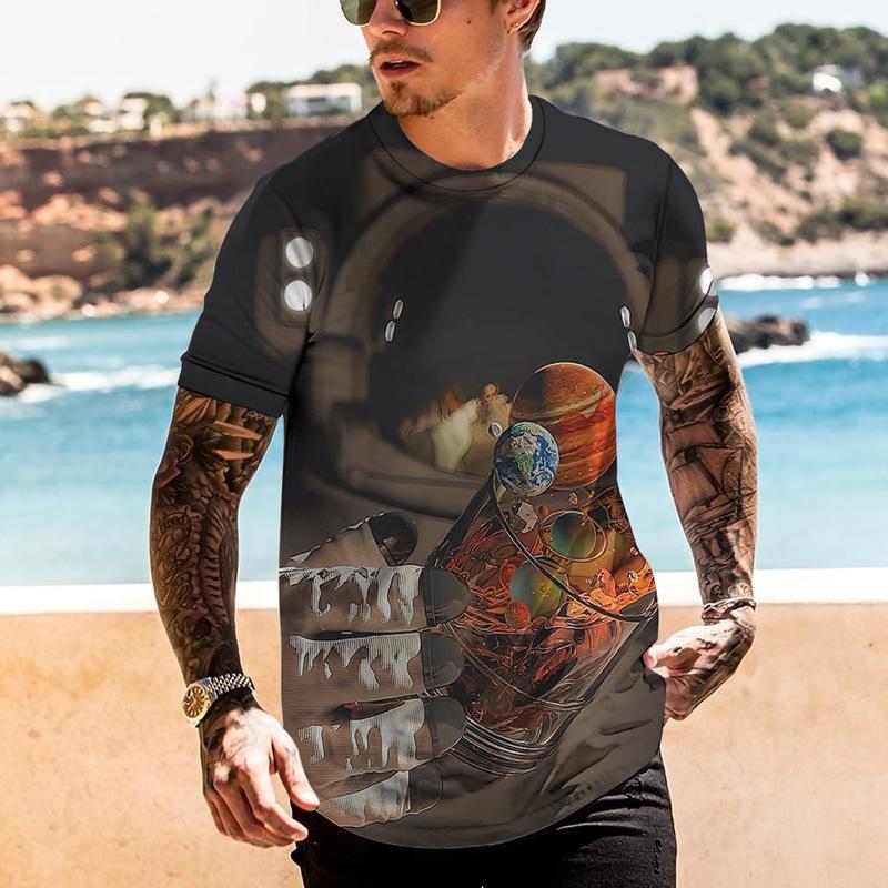 WowClassic 60s 70s Flessenpatroon T-shirts Heren Retro Stijl Zomer T-shirts Heren Streetwear 3D Print T-shirt Mode O-hals Korte Mouw Tops S