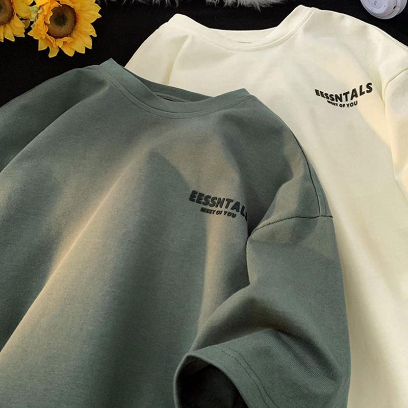 PulseTrade Heren zomer T-shirt met korte mouwen van zwaar katoen - casual, trendy en losvallend M