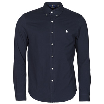 Polo Ralph Lauren Overhemd Lange Mouw  CHEMISE AJUSTEE COL BOUTONNE EN POLO FEATHERWEIGHT LOGO PONY PLA