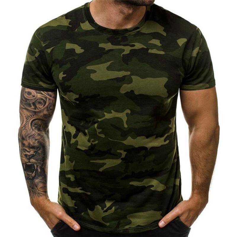 Wengy 2 Zomermode Camouflage T-shirt Heren Casual O-hals Katoenen Streetwear T-shirt Heren Gym Korte Mouw T-shirt Tops XL