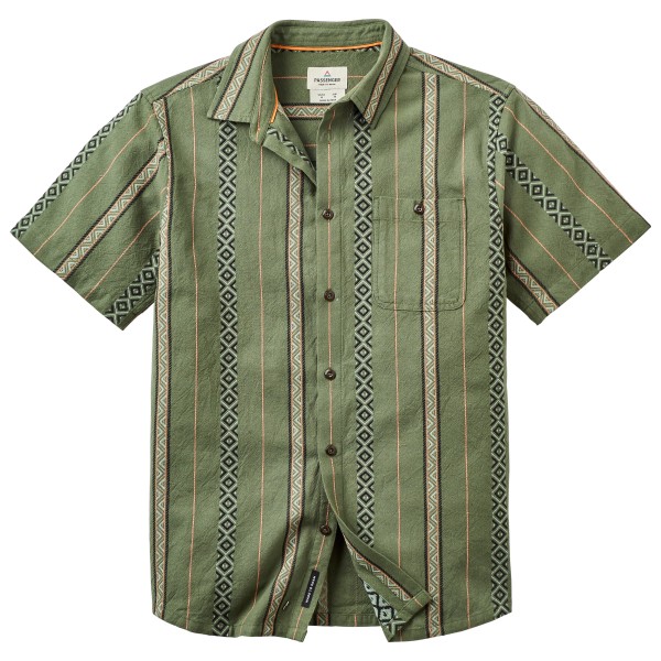 Passenger  Chill Textured S/S Shirt - Overhemd, olijfgroen