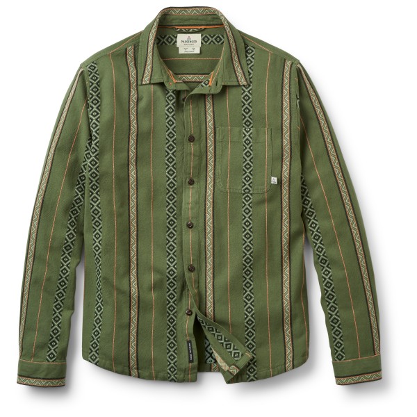Passenger  Voyage Jacquard Shirt - Overhemd, olijfgroen