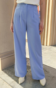 The Musthaves Detailed Pantalon Pastel Blauw