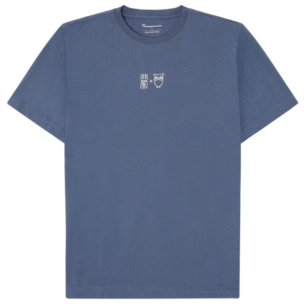KnowledgeCotton Apparel  Water Is Life Reg. Sing. Jersey - T-shirt, vintage indigo