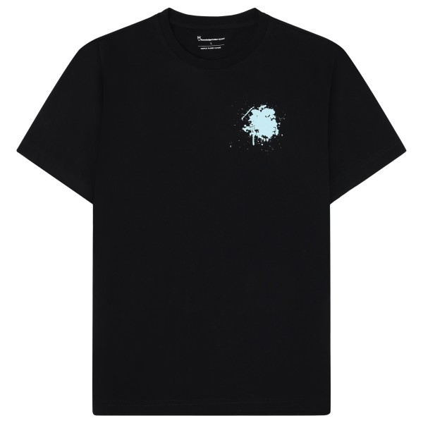 KnowledgeCotton Apparel  Water Is Life Regular Jersey Tee - T-shirt, zwart