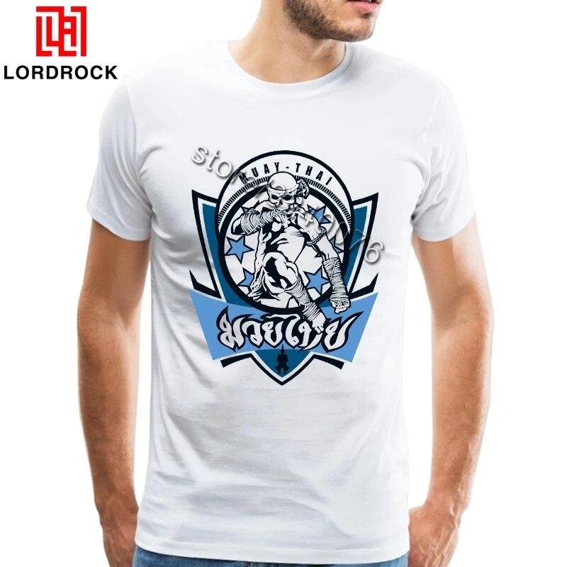 YSM Cotton Tshirt Merkontwerp Muay Thai-shirt met korte mouwen Twins Fighter Tee Camiseta Muay Thai T-shirt Groot XXL wit