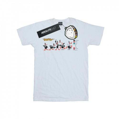 Looney Tunes Mens Daffy Duck Colour Code T-Shirt M houtskool