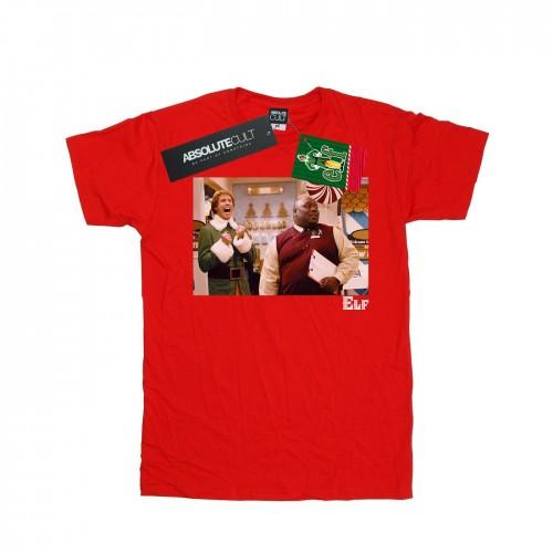 Elf Mens Christmas Store Cheer T-Shirt L wit