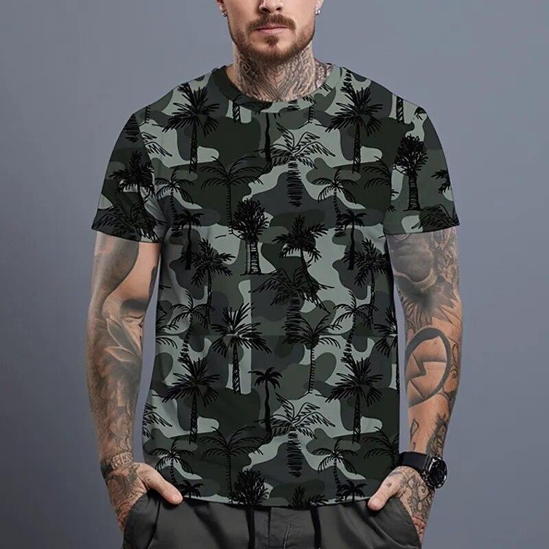 ETST 03 3D Camouflage T-shirt Herenkleding Outdoor Mode Casual O-hals Korte Mouw Zomer Straat Oversized Heren Sport Militaire T-shirts XL
