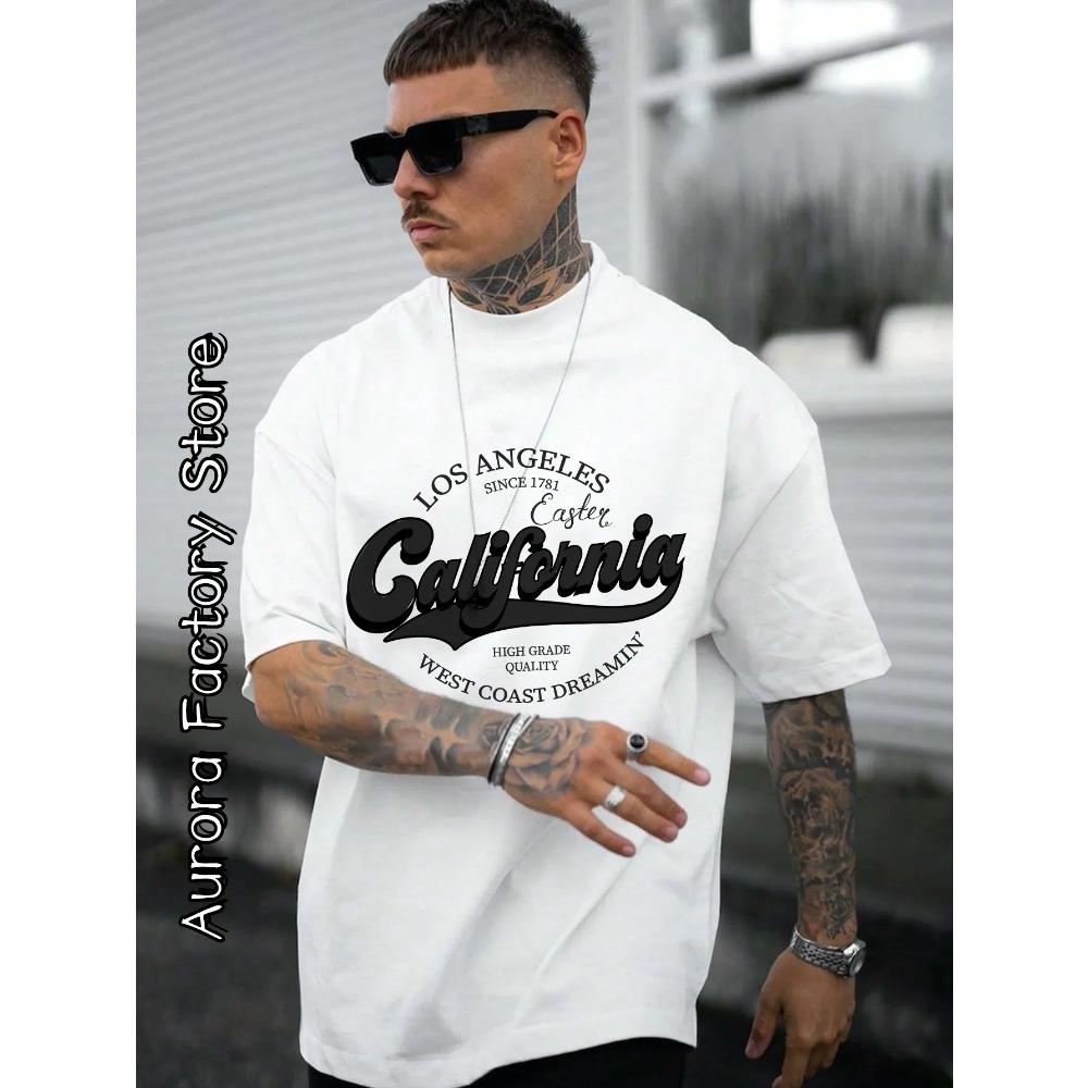 Comfortable season Zomer Mode Zwaargewicht Retro Heren Engelse Letters 100% Katoen Gedrukt Ronde Hals Hoogwaardige Casual Fitness Straat T-shirt XXXXXL